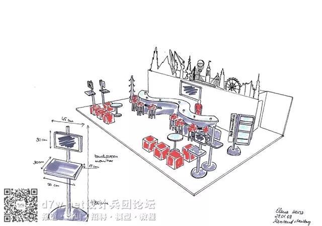 30个手绘展台集合 