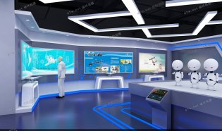 无人机机器人科技展厅3D模型